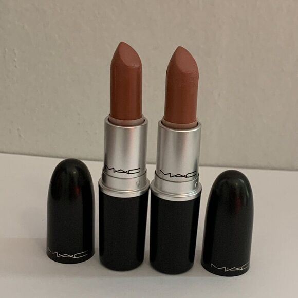 2X MAC Matte Lipstick MEHR USED Original Formula VTG nude Pink *SEE PHOTOS* Pink - Picture 1 of 9